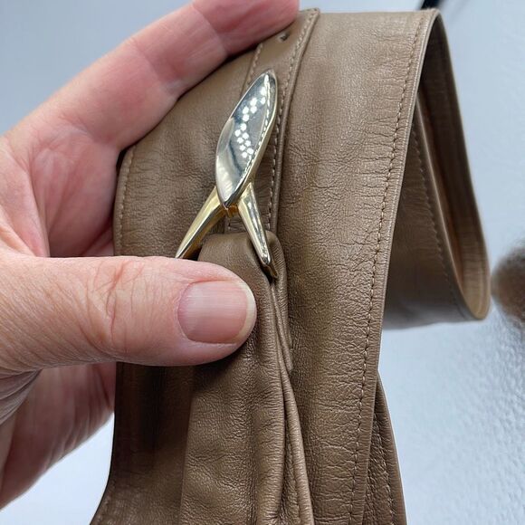 Vintage leather wide 3” waist belt 30.5” and smaller - Picture 2 of 7